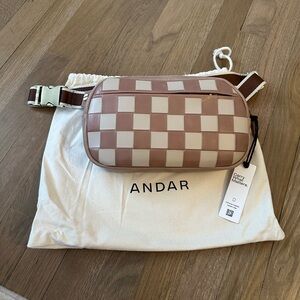 Andar Devin Checkered Crossbody Bag